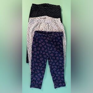 Child of Mine Set of 3 Baby Girl Patterned Legging Pant, Baby Girl size 6-9month